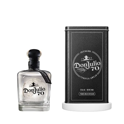 KIT TEQUILA DON JULIO 70 AÑEJO 700ML+ BOTE METALICO