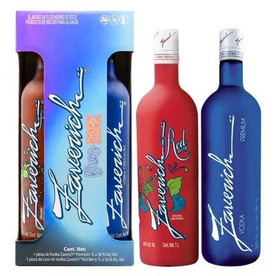 Licor De Vodka Zaverich Red Berry 1 L+ Premium 1L