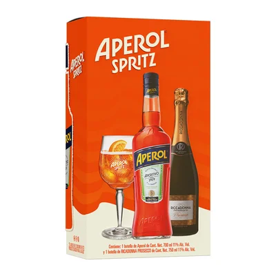 Licor Duo Aperol 700 ml Prosecco Riccadonna 750 ml