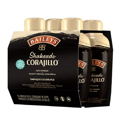 LICOR SHAKEADO CORAJILLO BAILEYS CON 4 PIEZAS 50ML