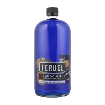 Licor Teruel de Naranja Curacao Azul 1L