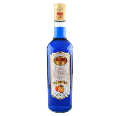 Licor Wind 4 De Curazao Azul (Naranja ) 750 ml