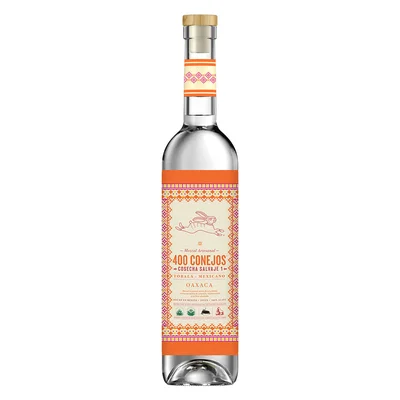 Mezcal 400 Conejos Joven 100% Cosecha Salvaje 700 ml