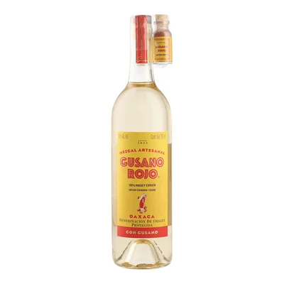 Mezcal Gusano Rojo Aboc Madera/Gusano 750ml