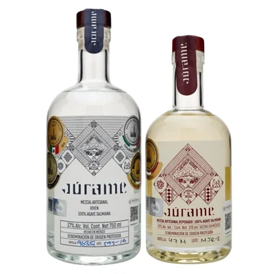 Mezcal Jurame Joven 100% Salmiana 750 ml C/Reposado 375ml