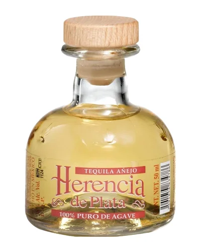 Mini Tequila Herencia de Plata Añejo 50 ml