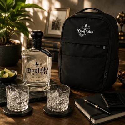 Pack Tequila Don Julio 70 Cristalino con 2 Vasos de Calavera
