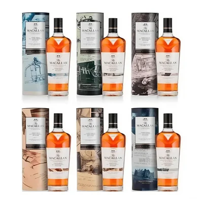 PAQUETE WHISKY THE MACALLAN DIAMOND D 1-6 700 CON 6 PIEZAS