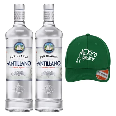 Ron Antillano Blanco 1L C/Gorra Antillano