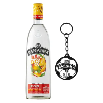 Ron Baraima Spicy Mango 750 ml con Llavero Metálico Baraima