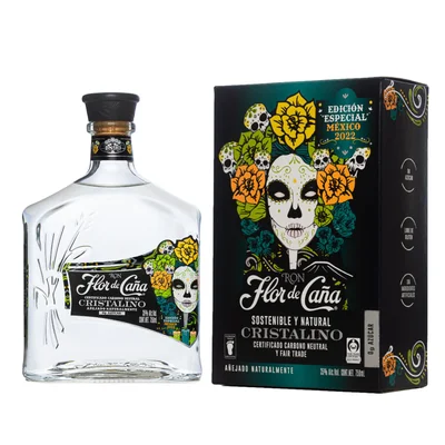 Ron Cristalino Flor de Caña Edición Catrina 750 ml