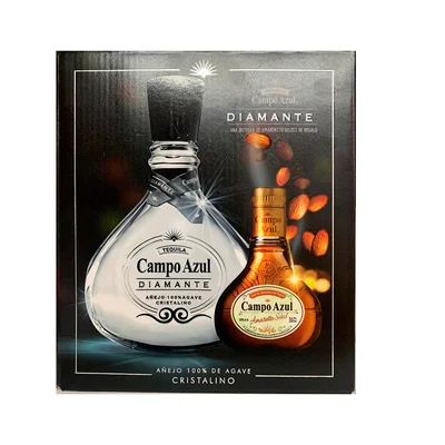 TEQUILA CAMPO AZUL AÑEJO DIAMANTE 750ML+PROMO