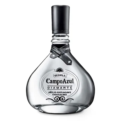 Tequila Campo Azul Diamante Añejo Cristalino 750 ml