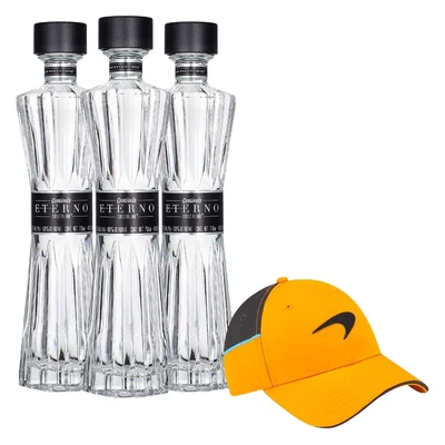 Tequila Centinela Eterno Extra Añejo Cristalino 750ml 3 Bt C/Gorra Oficial F1 McLaren