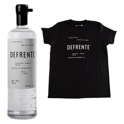 Tequila Defrente Blanco 100% 700 ml C/Playera