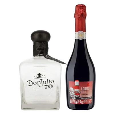 Tequila Don Julio 70 Añejo 700 ml C/Lobito De Mar Fragolino Dolce 750 ml