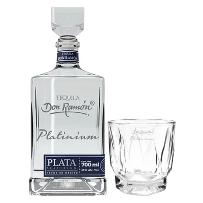 Tequila Don Ramón Platinium Plata 700 ml C/Vaso Don Ramón