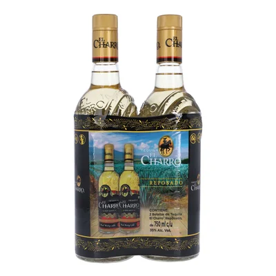 Tequila El Charro Reposado Pack 2 Botellas 750 ml