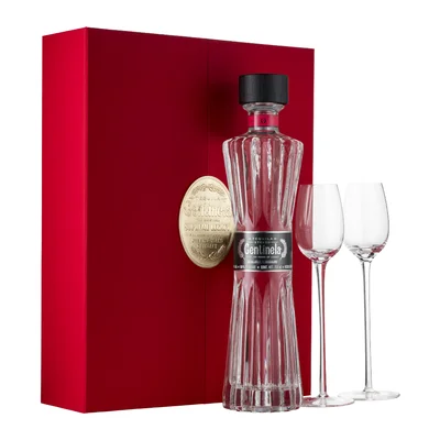 TEQUILA ETERNO CENTINELA EXTRA AÑEJO 750ML CON 2 COPAS
