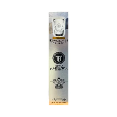 Tequila Hacienda de Tepa Blanco 750 ml. + Vaso Tequilero