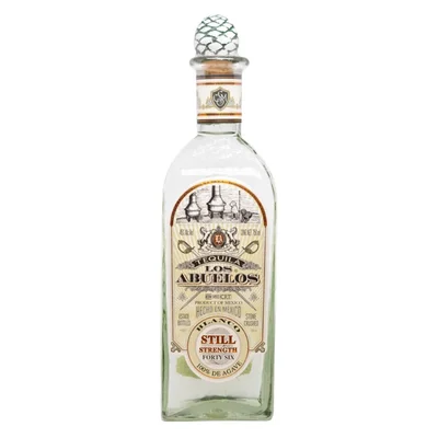 Tequila Los Abuelos Blanco 100% Still Strength Forty Six 750 ml