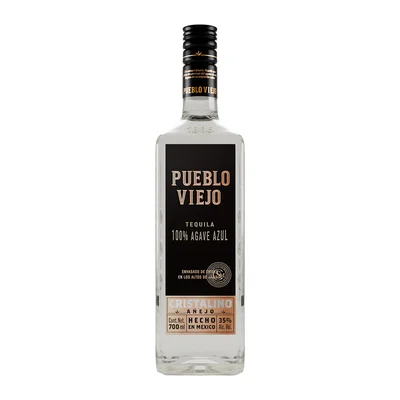 TEQUILA PUEBLO VIEJO CRISTALINO 700ML