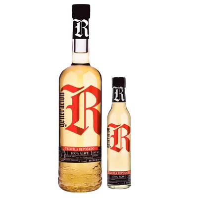 Tequila Rebelde Reposado 750 ml con Anforita de 250 ml