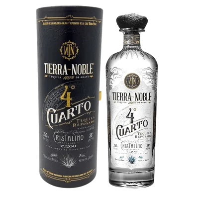Tequila Reposado Cristalino Tierra Noble 4 Cuartos 750 ml