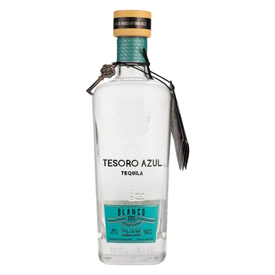 Tequila Tesoro Azul Blanco 100% Agave 750 ml