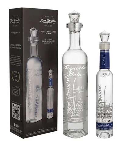 Vap Tequila Don Ramon Plata Punta Diamante 750 ml + Tequila Don Ramon Plata Punta Diamante 200 ml