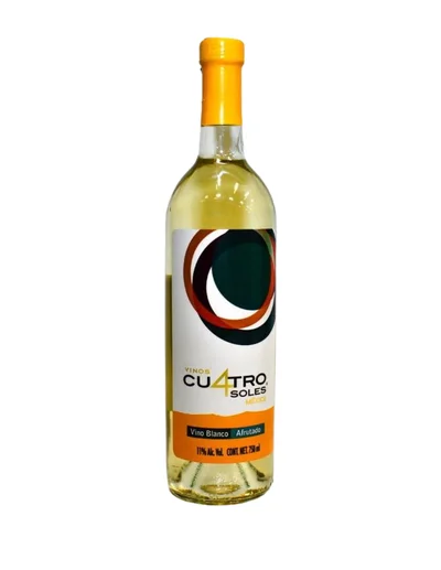 Vino Blanco Cu4tro Soles Afrutado Bco 750 Ml