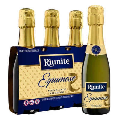 Vino Blanco Espumoso Italiano Riunite 3 Pack 200 ml