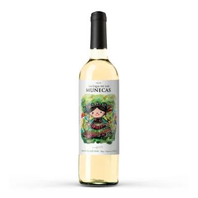 Vino Blanco Mexicano Casa de las Muñecas White Blend Semi 750ml