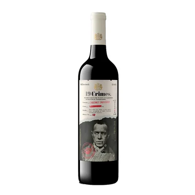 VINO TINTO 19 CRIMES CABERNET SAUVIGNON 750ML