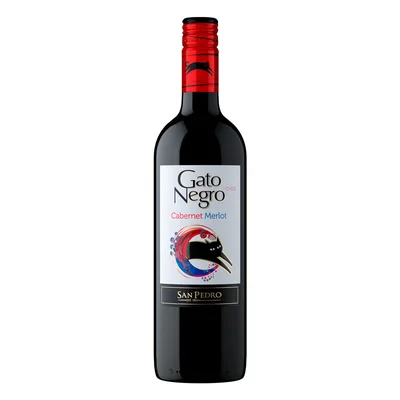 Vino Tinto Chileno Gato Negro Cabernet Merlot 750ml