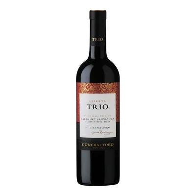 Vino Tinto Chileno Trio Cabernet Sauvignon 750ml