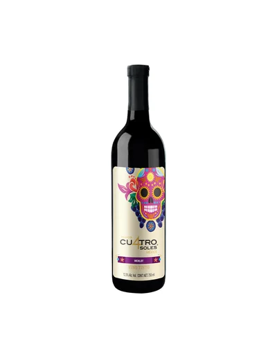 Vino Tinto Cu4tro Soles Merlot 750 Ml