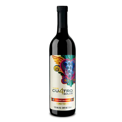 VINO TINTO CUATRO SOLES CABERNET SAUVIGNON 750ML