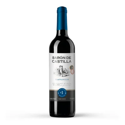 Vino Tinto Español Báron de Castilla Tempranillo 750ml