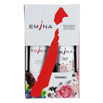Vino Tinto Español Emina Crianza 750ml + Emina Rose 750ml