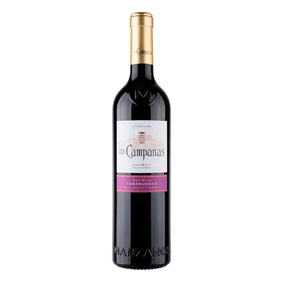 Vino Tinto Español Las Campanas Tempranillo Joven 750ml