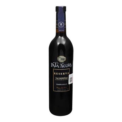 Vino Tinto Español Pata Negra Valdepeñas Reserva 750ml