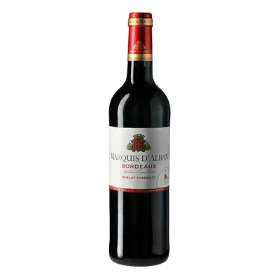 Vino Tinto Francés Marquis D' Alban Bordeaux Merlot-Cabernet 250ml