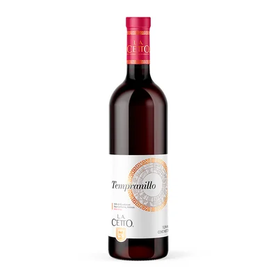 VINO TINTO LA CETTO TEMPRANILLO 750ML
