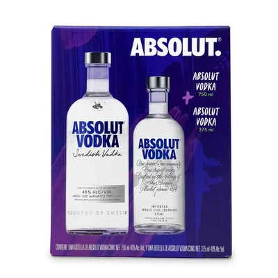 Vodka Absolut Bl 750 ml & Absolut Bl 375 ml