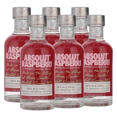 Vodka Absolut Raspberri (6 Botellas) 200ml