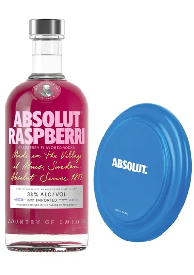 Vodka Absolut Raspberri 750 mL + Frisbee (REGALO EXCLUSIVO EN LÍNEA)