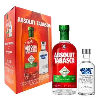 Vodka Absolut Tabasco 750 ml C/Absolut 200ml