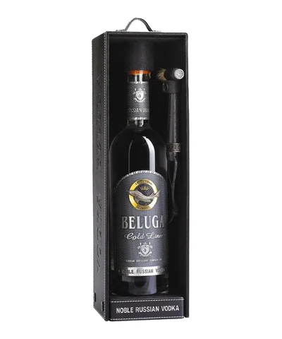 Vodka Beluga Gold en Piel 700 ml