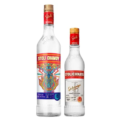 Vodka Stoli Chamoy 750 ml C/Stolichnaya 375 ml